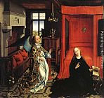 Rogier Paintings - The Annunciation by Rogier van der Weyden